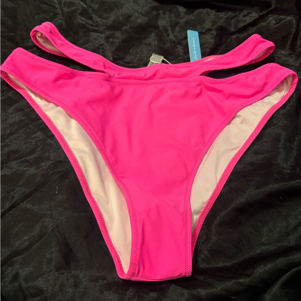 Live Life on the Beach Color Block Bikini Bottom Womens XXL Sexy Reveal